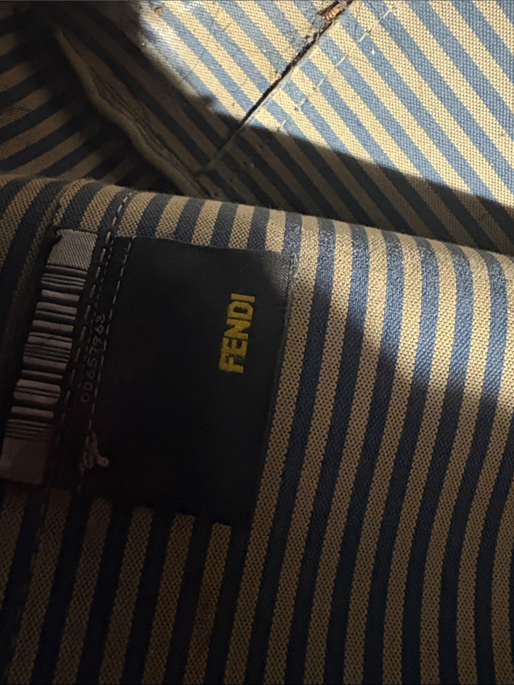 Fendi Monogram Canvas Tote in Brown and Black - Picture 5 of 6